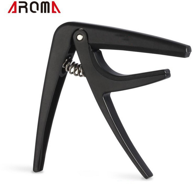 三木樂器 AROMA AC-01 移調夾 民謠吉他 電吉他 快速夾式 鋁合金 黑色 Capo, 1個, 銀