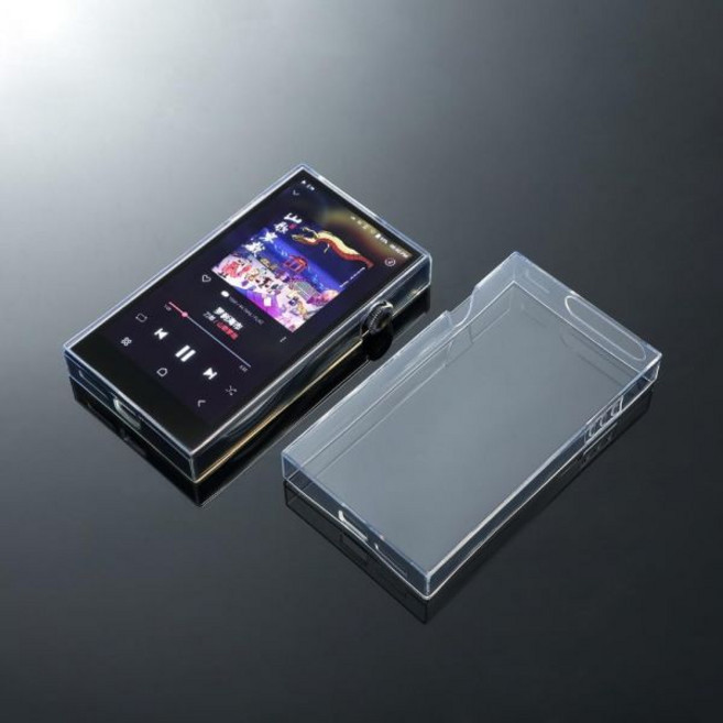 전면 스크린 프로텍터 강화 유리가 있는 아이리버 아스텔앤컨 A&퓨투라 SE300용 소프트 클리어 TPU 보호 피부 케이스 커버(클리어), Clear black