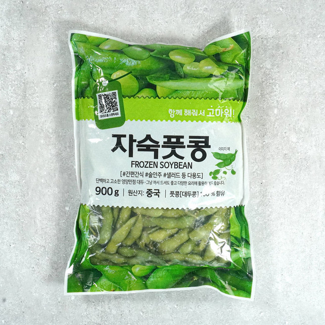 자숙풋콩 900g 냉동 대두 깍지콩 삶은 콩 안주, 1개