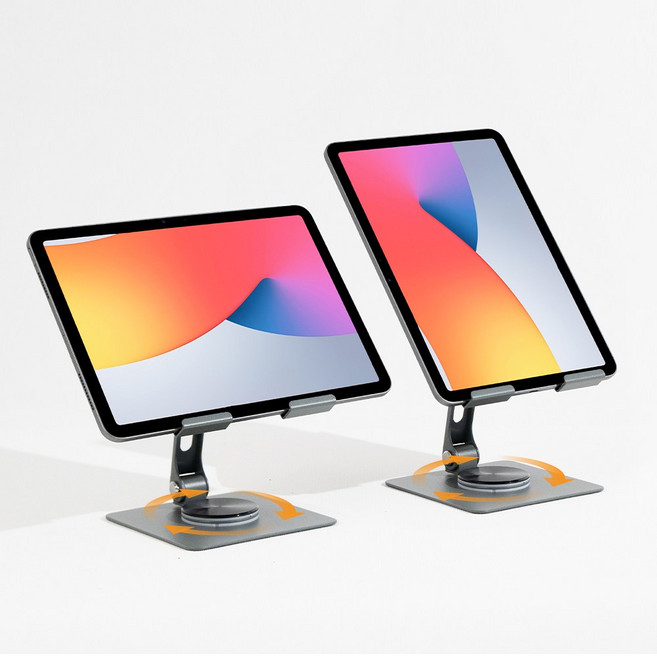 코지스 회전형 스탠드 접이식 태블릿 거치대, 그레이, 1개