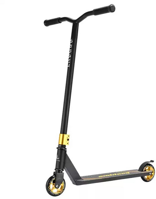 스턴트 스쿠터 360도 묘기 두발 트릭용 킥보드 성인, 18PY 블루 93CM 알루미늄, 1개