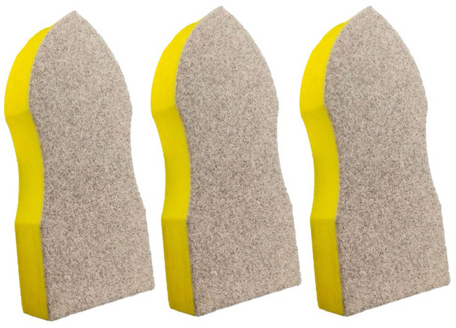 위시오 아기매트 청소솔 가죽 매트 브러쉬 솔솔블럭 나노브러쉬, 3개, 옐로