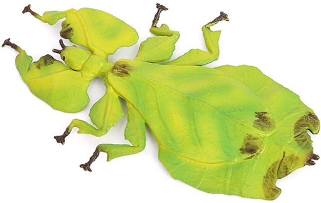 제트피규어 큰나뭇잎벌레 곤충 피규어 장난감 모형, 1개