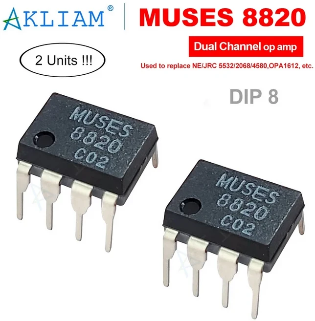 AkLIAM 2개 원본 JRC Muses8820 Op 앰프 SOP8에서 DIP8로 고품질 오디오 듀얼 연산 증폭기, 01 빠른  Mainland, 02 Muses8820 Dip