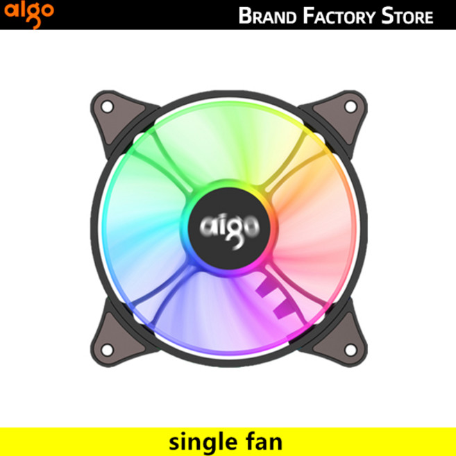 Aigo AR12 120mm pc 게이머 컴퓨터 케이스 팬 RGB 12v 방열판 aura sync 쿨러 argb 자동 컨트롤러 키트 팬 냉각 ventilador, single fan_A-RGB | WHITE, A-RGB + WHITE, [01] WHITE, 1개, [01] single fan