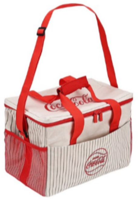 릴팡 코카콜라 빈티지 패브릭 박스형 쿨러백 16L, 3개, MIX (혼합)
