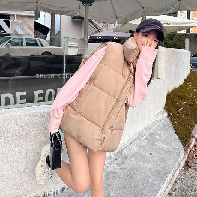 《杜達女孩》極暖澎澎鋪棉背心 立領馬甲背心 背心外套 秋冬背心 女