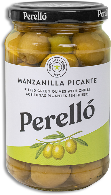 페렐로 만자닐라 피칸테 올리브 병(유리), 1개, 350g