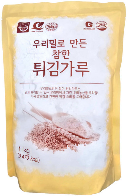 우리밀농협 참한 튀김가루 HACCP G마크, 1개, 1kg