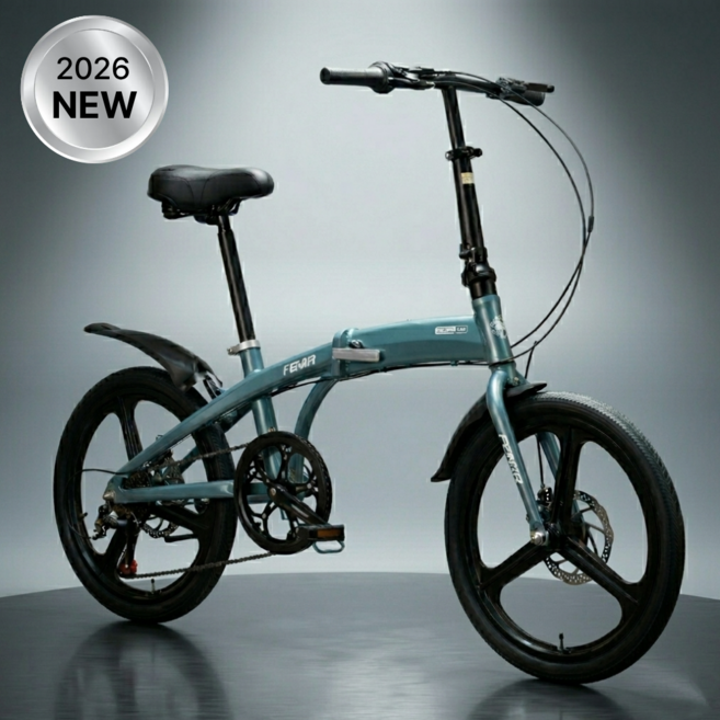 글리터 가벼운 접이식 자전거 미니벨로 20인치 휴대용 출퇴근 폴딩 초경량 완조립, 알루미늄프레임 + 삼각휠 + 블루, 1개, 알루미늄프레임 + 삼각휠 + 블루, 50.8cm