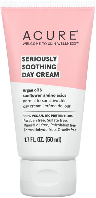Acure 시리어슬리 수딩 데이 크림 50 ml (1.7 fl oz) 2팩, 1개, 50ml - 쿠팡