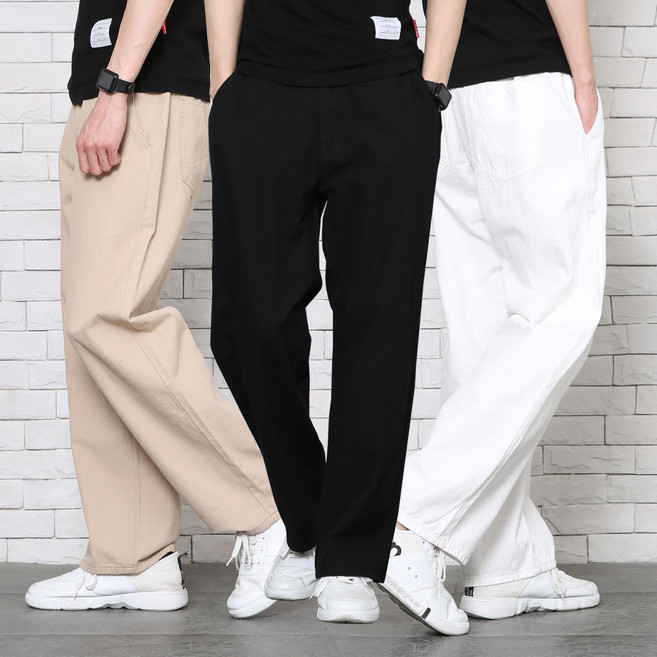 위드진 남자바지 사방슬럽 세미와이드 코튼팬츠 4종(택1)