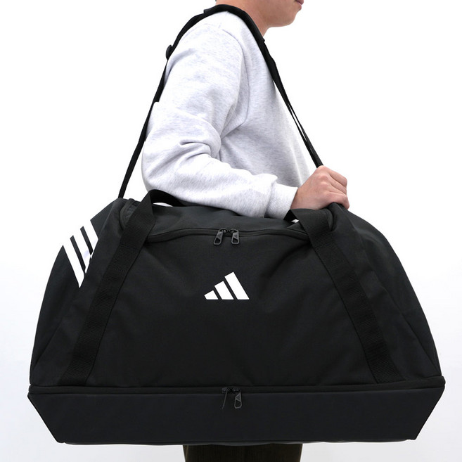 아디다스 초대형 더플백 플레인위브 빅사이즈 보스턴백 대용량 하드쉘 크로스백 라지 숄더백 헬스 축구 짐가방 74L, 1개, 블랙