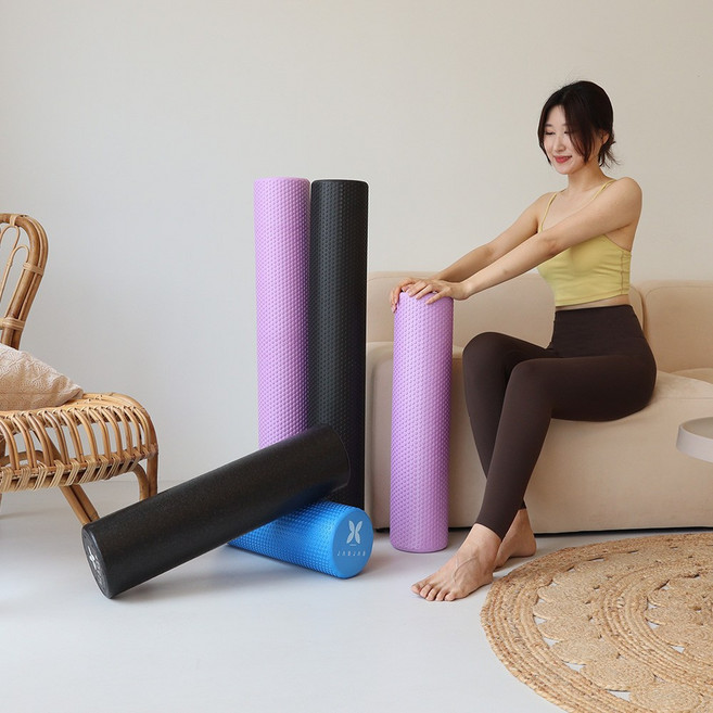 잡잡 미끄럼방지 EVA 폼롤러, 1개, 퍼플