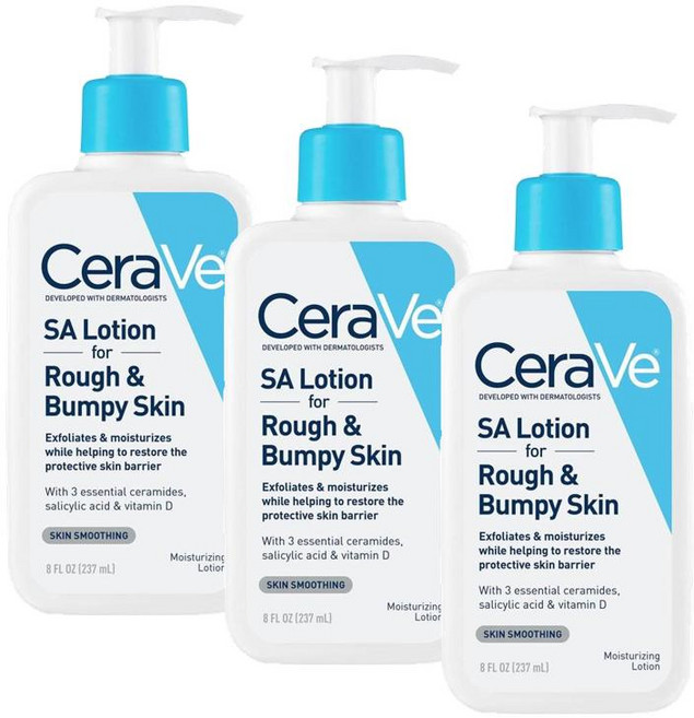 세라비 SA 모이스처라이징 로션 CeraVe SA Moisturizing Lotion Rough & Bumpy Skin, 3개, 237ml