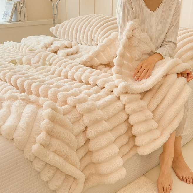 YONO 보들보들 프리미엄 극세사 담요 양털 양면 이불 담요 침대 소파 캠핑용