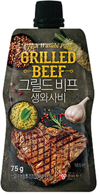 주비푸드 비프 생와사비 / 소고기 스테이크 전용, 3개, 75g