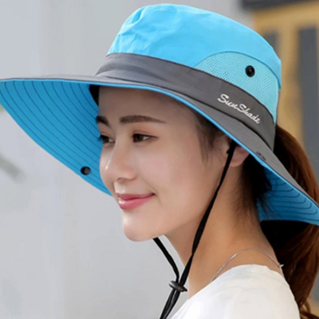 DH쇼핑 여성 등산모자 트래블 사파리 벙거지 모자, 여성등산모자_스카이