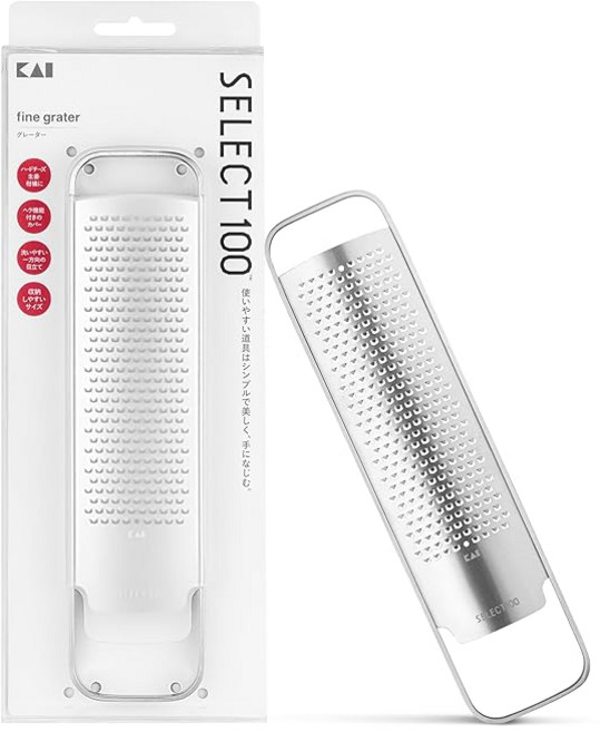 카이지루시 KAI 치즈 그레이터 SELECT100 강판 마늘 주걱 커버 부착 DH3149, 1개