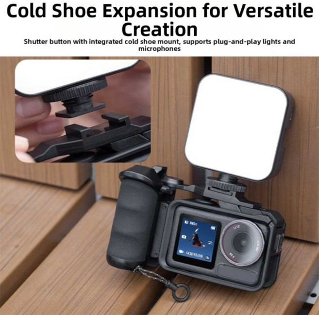 DJI 오즈모 액션 6/5Pro/4/3용 커버조이 카메라 핸들 그립 (셔터 버튼 포함) 휴대용 거리 사진 촬영 홀더, 01 빠른  Mainland