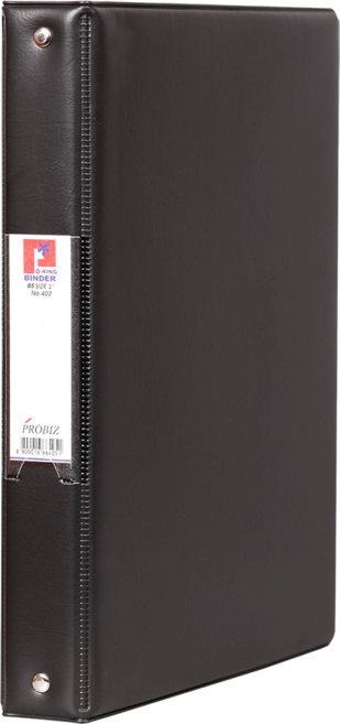 프로비즈 비닐 4공 O링 장부바인더 B5 2.5cm 흑색, 단품, 단품
