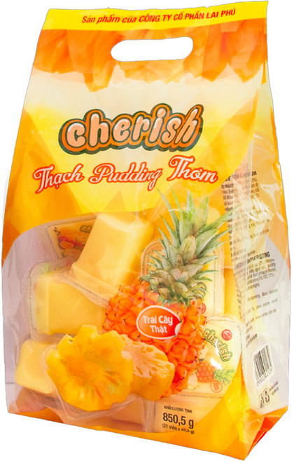 베트남 체리쉬 파인애플 푸딩 젤리 대용량 Cherish, 1개, 850g