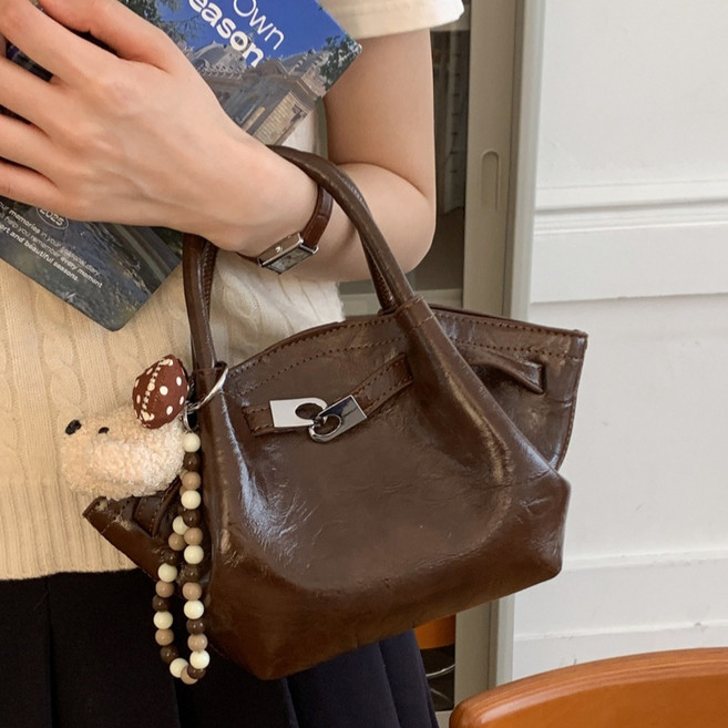 B&C.Room 멜란지 빈티지 바스켓백 만능여성 토트백 여성 크로스백 여성 패션 핸드백여성 숄더백 만능 출타가방 여성 가방