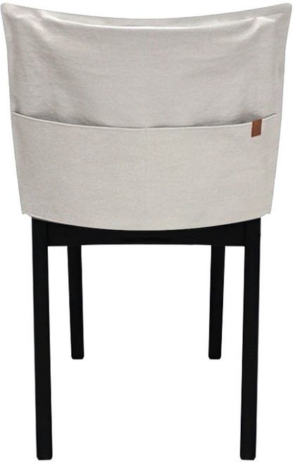 의자등받이 커버 식탁의자등받이 덮개 의자거버 리품, 화이트 그레이(대), 1개