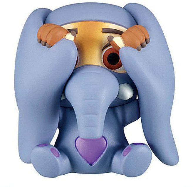 動物方城市躲貓貓公仔 T-ARTS 扭蛋 轉蛋, 1個, 大象