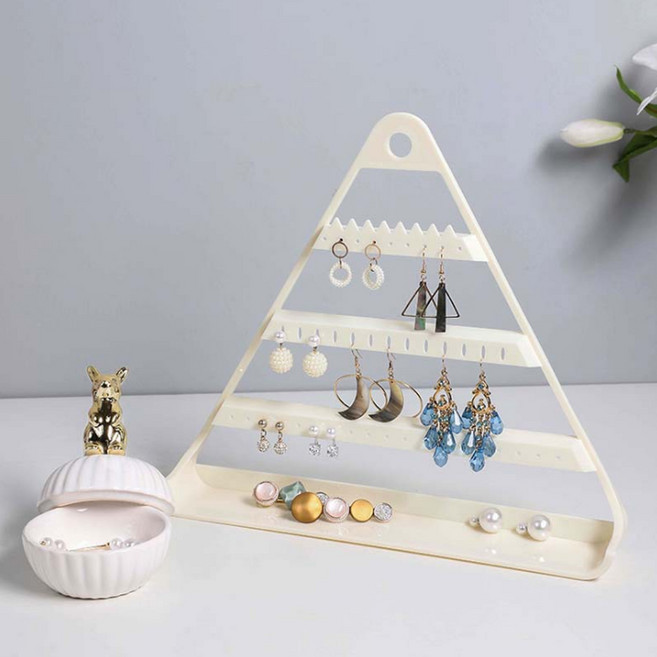 프라임마켓 블링 3단 귀걸이 진열대 행거 아이보리 팔찌걸이