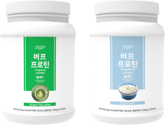 단백질쉐이크 파우치 보충제 버프프로틴 세트 (녹차 요거트) 2달 플랜, 2개, 1.5kg