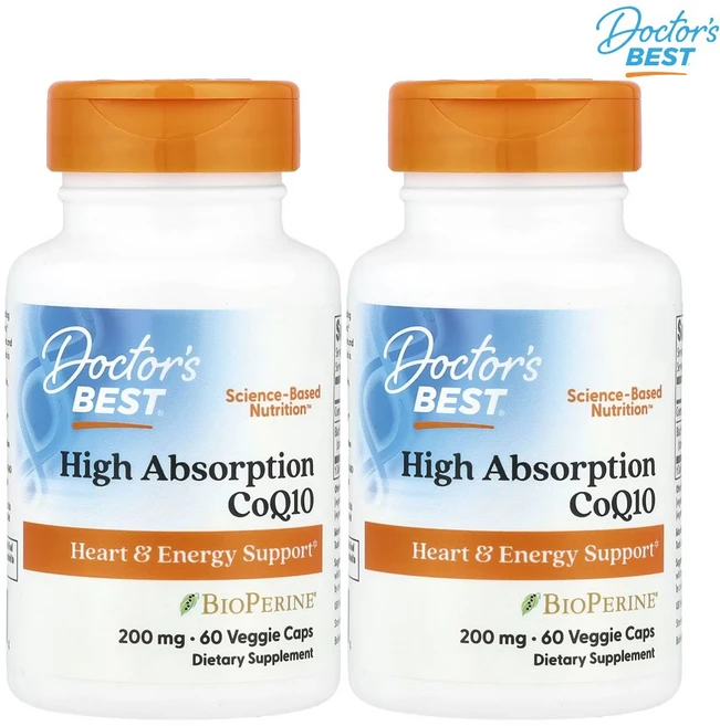 닥터스베스트 코큐텐 200mg 60캡슐 코엔자임Q10 BioPerine COQ10 2개, 60정 - 쿠팡