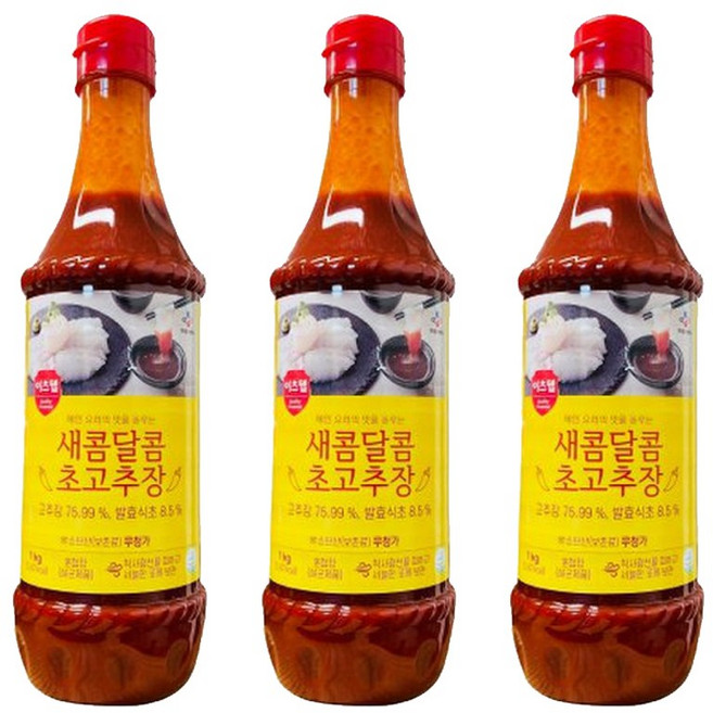 CJ 이츠웰 새콤달콤 초고추장 1KG, 3개