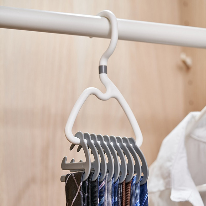 픽키몰 10CM 공간활용 넥타이 걸이 스카프 행거 1세트, 화이트
