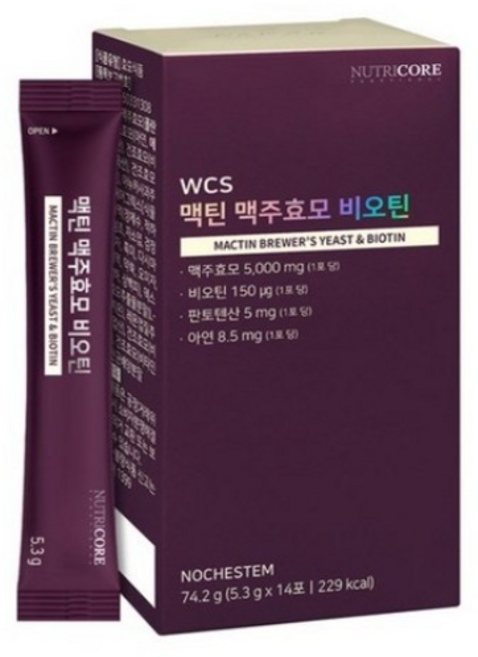 뉴트리코어 맥틴 맥주효모 비오틴, 74.2g, 1개
