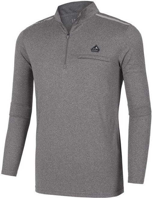 [이지바이] 남성 멜란지 집업 긴팔 티셔츠_작업복 파워모드