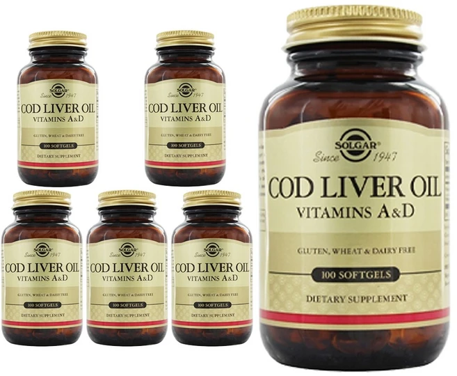솔가 대구간유 코드리버 오일 비타민 A D 100정 (소프트젤) Cod Liver Oil Softgels Vitamin & 100정-6개 SET, 1세트, 600정 - 쿠팡