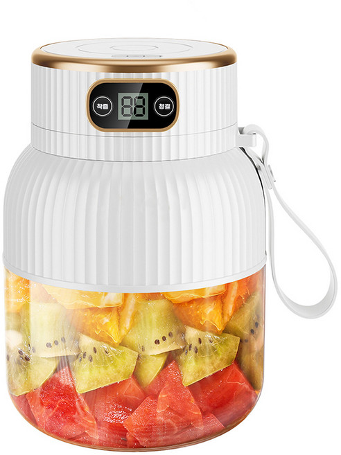 코코 대용량 텀블러 착즙기 휴대용 무선 주스기 가정용 즉석 생과일 멀티 믹서기, 화이트, N98