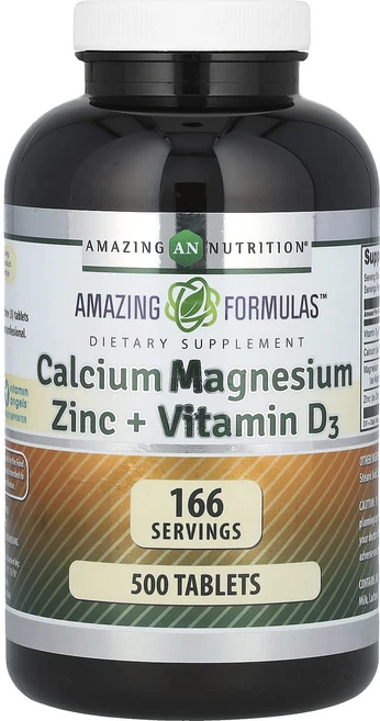 Amazing Nutrition Amazing Formulas 칼슘 마그네슘 아연 + 비타민D3 500정, 1개 - 쿠팡