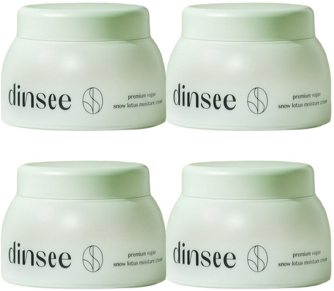 [딘시] 프리미엄 비건 눈연꽃 히알루론산 수분크림 50ml, 4개