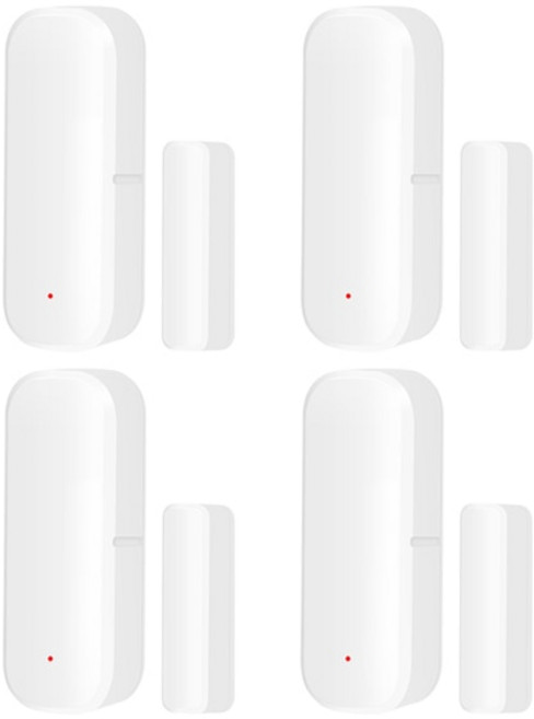 Tuya-스마트 와이파이 도어 센서 열림 닫힘 감지기 독립 자기 스마트 라이프 알렉사 구글 홈, 04 4 Pieces