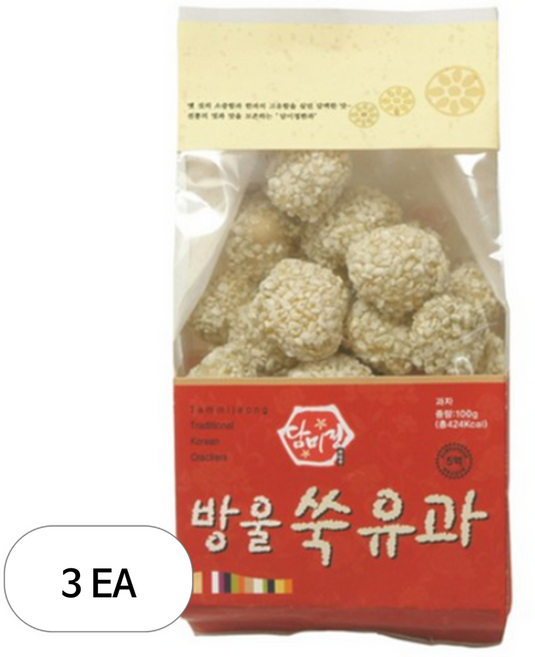 담미정 방울 쑥유과, 100g, 3개