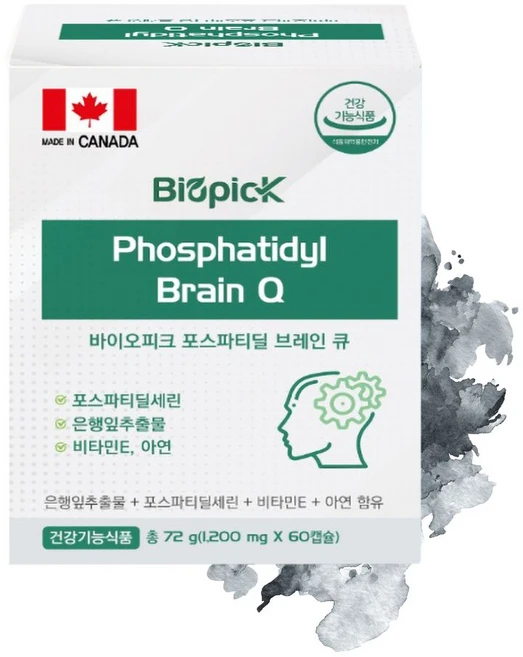 바이오픽 포스파티딜세린 브레인 큐 두뇌영양제, 1박스, 60정 - 쿠팡
