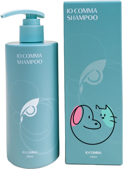 아이오콤마 PDRN 천연 저자극 고보습 비듬 각질 습진 강아지 샴푸, 1개, 290ml - 쿠팡