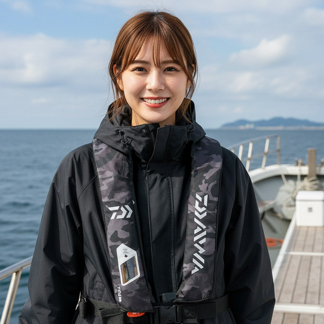 다이와 구명조끼 자동팽창식 낚시 구명조끼, 레드