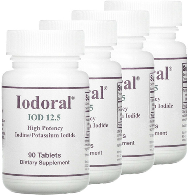 Optimox IOD 12.5碘化鉀補充錠, 90顆, 4罐