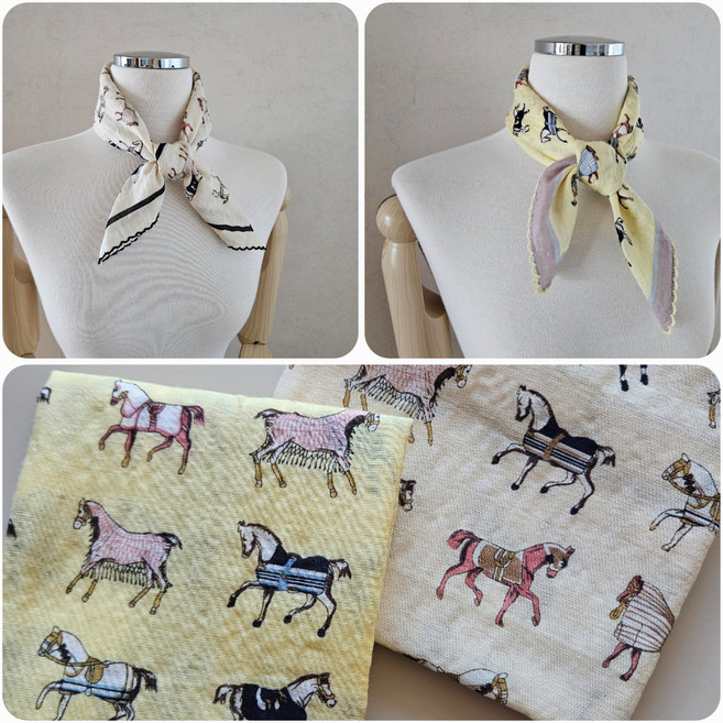 [국산제품 2장세트] 봄 여름 땀흡수 좋은 면 목수건 사각 쁘띠 스카프 이사면 대형 손수건