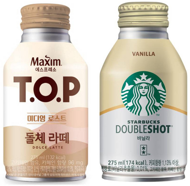 티오피 돌체 라떼 275mlx24캔+스타벅스 더블샷 바닐라 275mlx24캔, 1개, 275ml