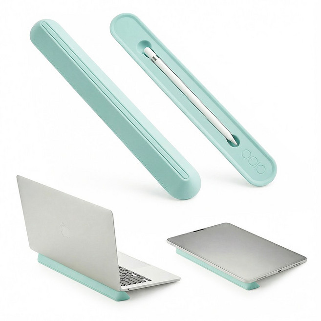 아이패드 태블릿 필기 드로잉 거치대 3단 각도 조절 노트북 거치대, Toza Green