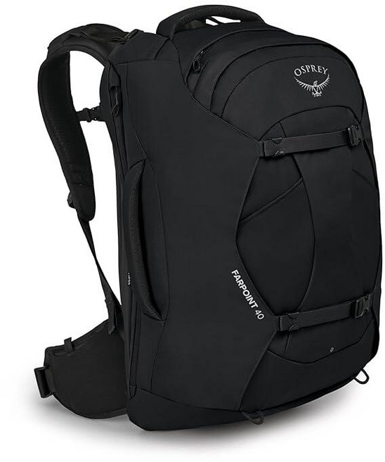 오스프리 남성용 파포인트 55L 백팩 블랙 182303